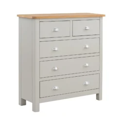 Norbury 5 Drawer Chest - Grey