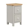 Norbury 2 Drawer Bedside Table - Grey -Furniture Haven Shop 12940865 1114873335256602
