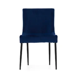 Ava Velvet Dining Chair - Set Of 2 - Navy -Furniture Haven Shop 13125758 4784933241833932