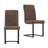 Ayden Cantilever Dining Chair - Set Of 2 - Tan -Furniture Haven Shop 13125759 4814933241706747