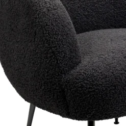 Tori Boucle Tub Chair - Black -Furniture Haven Shop 13130400 9684919264964372