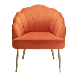 Sophia Scallop Occasional Chair - Burnt Orange -Furniture Haven Shop 13222770 1854920057578262