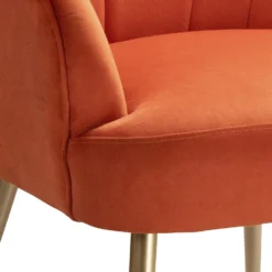 Sophia Scallop Occasional Chair - Burnt Orange -Furniture Haven Shop 13222770 6824920057736278