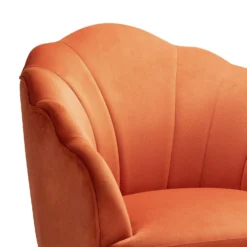 Sophia Scallop Occasional Chair - Burnt Orange -Furniture Haven Shop 13222770 7244920057687963