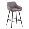 Archer Faux Leather Bar Stool - Elephant Grey -Furniture Haven Shop 13222774 8574931413630059