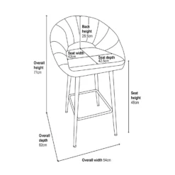 Margot Bar Stool - Black -Furniture Haven Shop 13222775 1355018741143179