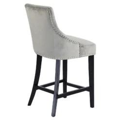 Annabelle Velvet Bar Stool - Grey -Furniture Haven Shop 13223761 2014927306609680