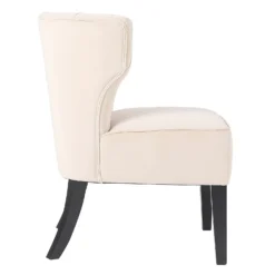 Sadie Velvet Accent Chair - Ivory -Furniture Haven Shop 13223762 1734927512058890