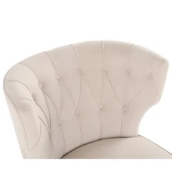 Sadie Velvet Accent Chair - Ivory -Furniture Haven Shop 13223762 3894927512142902