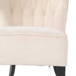 Sadie Velvet Accent Chair - Ivory -Furniture Haven Shop 13223762 4404927512171000
