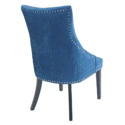 Annabelle Pleated Back Velvet Dining Chairs - Set Of 2 - Navy -Furniture Haven Shop 13223766 1334926477047184