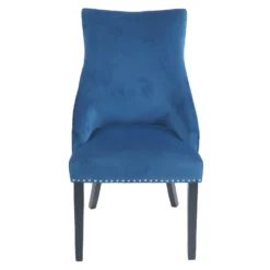 Annabelle Pleated Back Velvet Dining Chairs - Set Of 2 - Navy -Furniture Haven Shop 13223766 2144926476902767