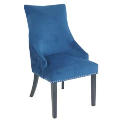 Annabelle Pleated Back Velvet Dining Chairs - Set Of 2 - Navy -Furniture Haven Shop 13223766 6354926476878617