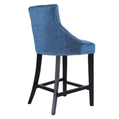 Annabelle Velvet Bar Stool - Navy -Furniture Haven Shop 13223768 1204927306625088