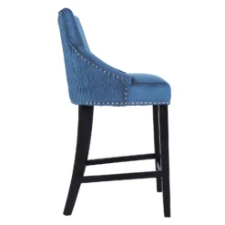 Annabelle Velvet Bar Stool - Navy -Furniture Haven Shop 13223768 8544927306609227