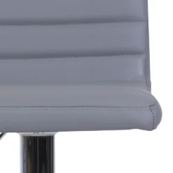 Chet Height Adjustable Faux Leather Bar Stool - Grey -Furniture Haven Shop 13223770 1404927306650984