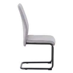 Skelby Cantilever Dining Chairs - Set Of 2 - Silver Grey -Furniture Haven Shop 13244352 6274947968263773