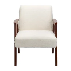 Alex Mid Century Boucle Armchair - Cream -Furniture Haven Shop 13514415 1164964543267289