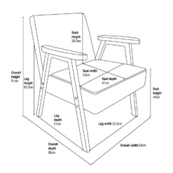 Alex Mid Century Boucle Armchair - Cream -Furniture Haven Shop 13514415 1195061732558456