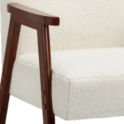 Alex Mid Century Boucle Armchair - Cream -Furniture Haven Shop 13514415 1444964543364789