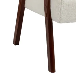 Alex Mid Century Boucle Armchair - Cream -Furniture Haven Shop 13514415 1934964543400693