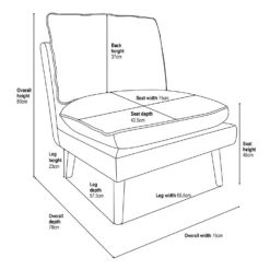 Pippa Pillow Accent Chair - Blue -Furniture Haven Shop 13514417 5275014368835176