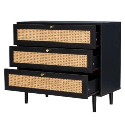 Kubu Rattan 3 Drawer Chest - Black -Furniture Haven Shop 13633730 1144974678988938