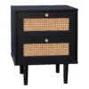 Kubu Rattan 2 Drawer Side Table - Black -Furniture Haven Shop 13633731 8405036420176179