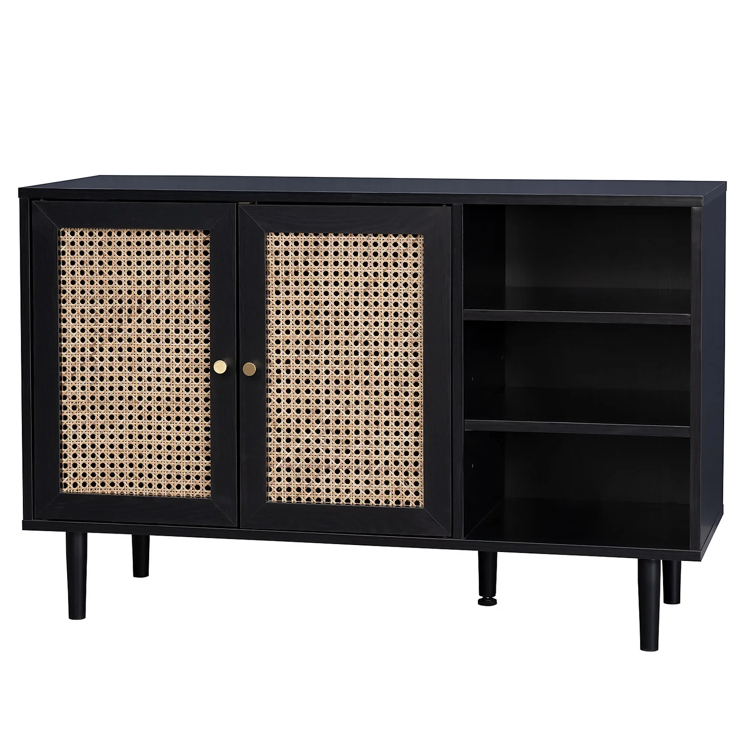 Kubu Rattan Sideboard - Black 3 Kubu Rattan Sideboard - Black