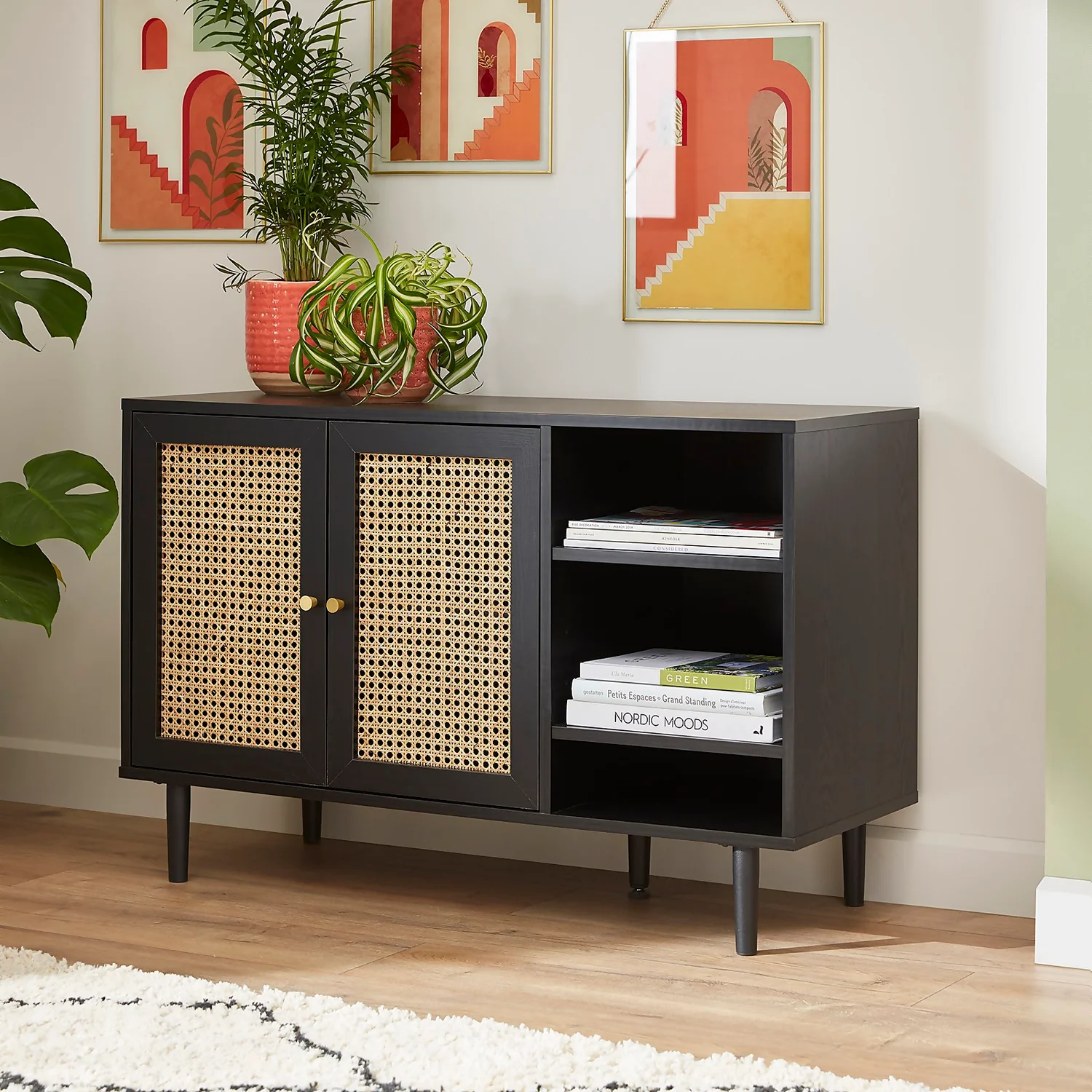 Kubu Rattan Sideboard - Black 4 Kubu Rattan Sideboard - Black - Image 2