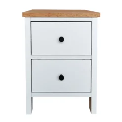 Ren 2 Drawer Bedside Table - White -Furniture Haven Shop 13633736 1724975192790820