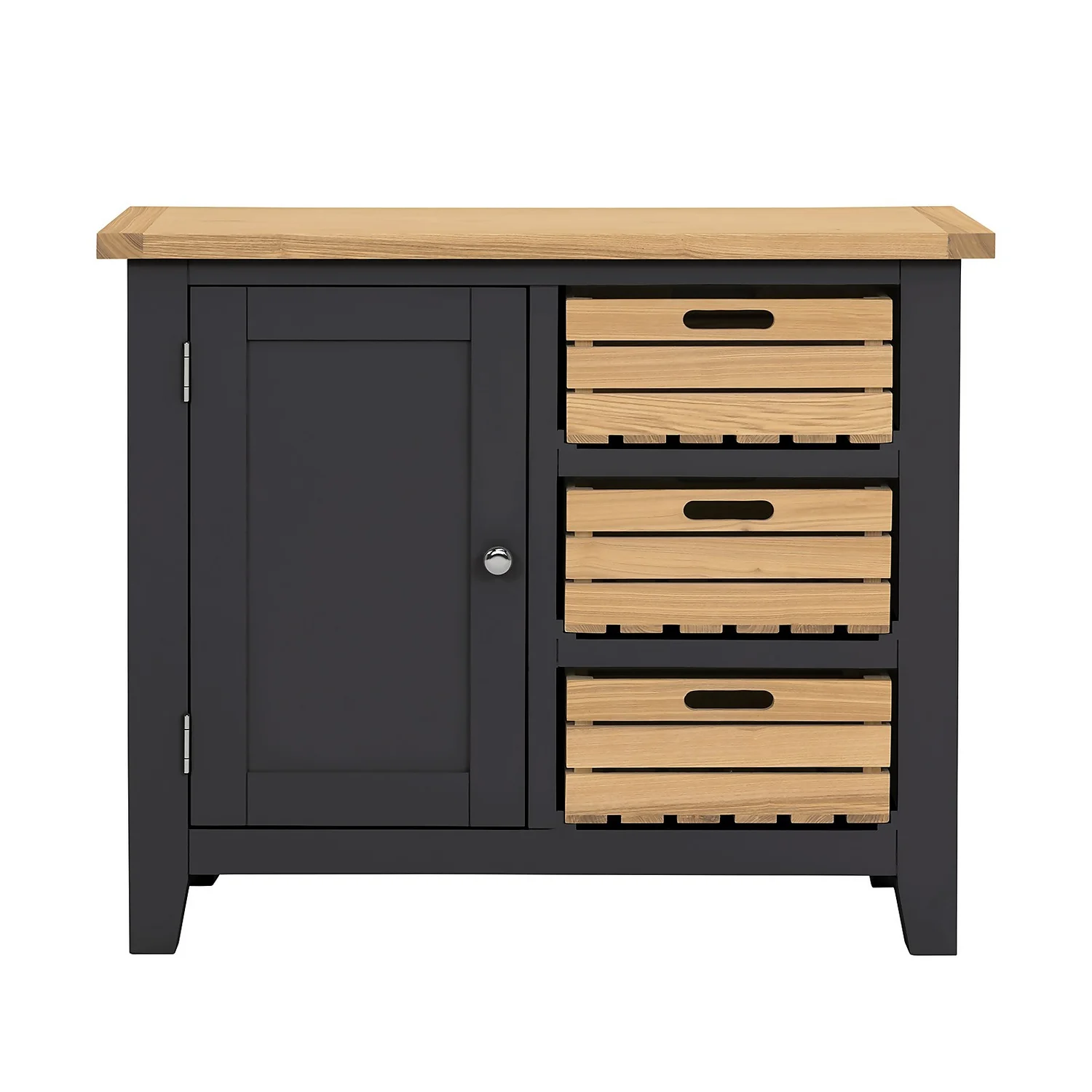 Ashstead Small Sideboard - Oak & Charcoal 5 Ashstead Small Sideboard - Oak & Charcoal - Image 3