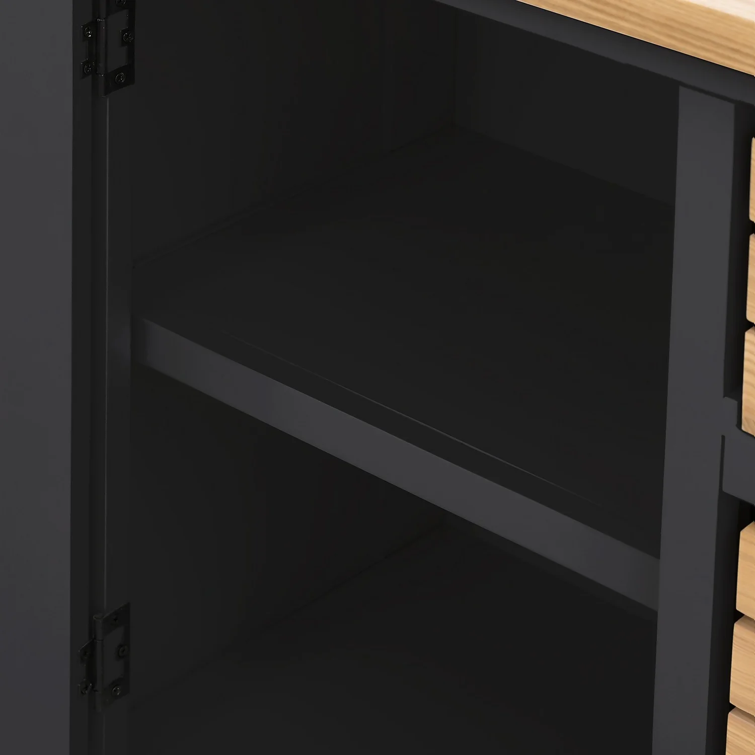 Ashstead Small Sideboard - Oak & Charcoal 9 Ashstead Small Sideboard - Oak & Charcoal - Image 7