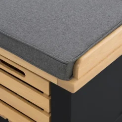 Ashstead Storage Bench - Oak & Charcoal -Furniture Haven Shop 13642204 1164953455835891