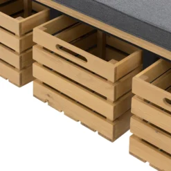 Ashstead Storage Bench - Oak & Charcoal -Furniture Haven Shop 13642204 1834953455968347