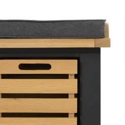 Ashstead Storage Bench - Oak & Charcoal -Furniture Haven Shop 13642204 7244953455885523