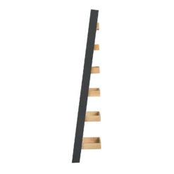 Ashstead Ladder Shelf - Oak & Charcoal -Furniture Haven Shop 13642205 1104953455204322