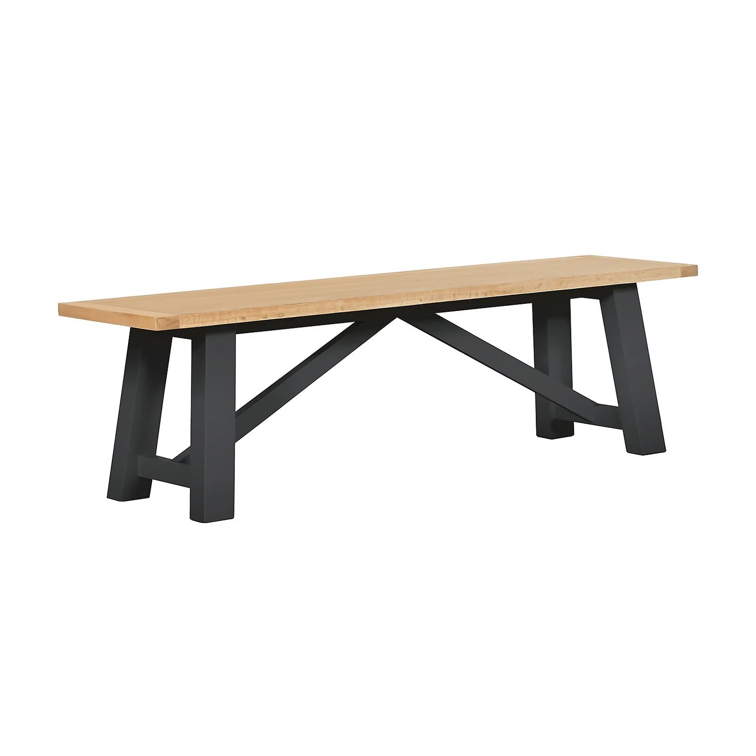 Ashstead Bench - Oak & Charcoal 3 Ashstead Bench - Oak & Charcoal