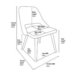 Oliver Upholstered Dining Chairs - Set Of 2 - Grey -Furniture Haven Shop 13644173 3745018743016040