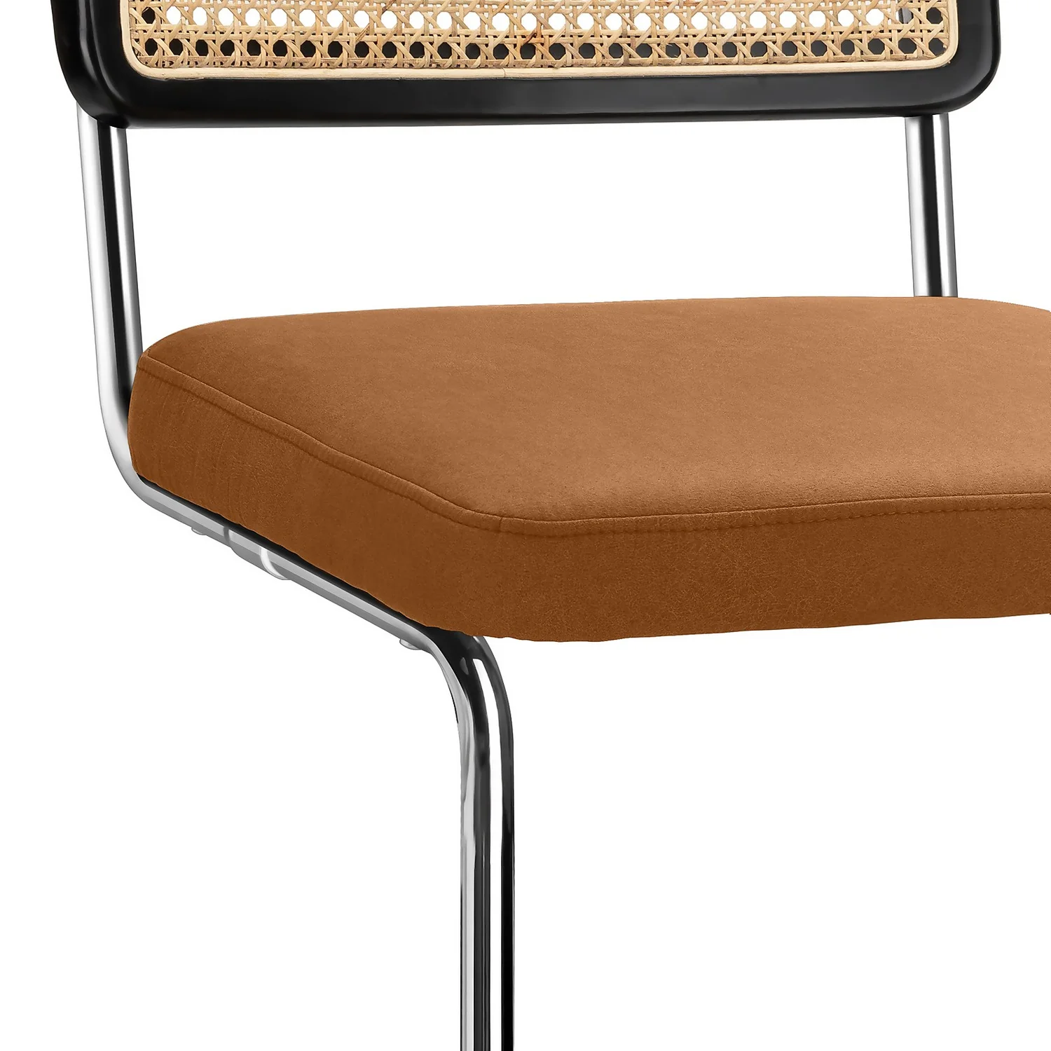 Rory Rattan Back Dining Chair - Set Of 2 - Tan 8 Rory Rattan Back Dining Chair - Set Of 2 - Tan - Image 6