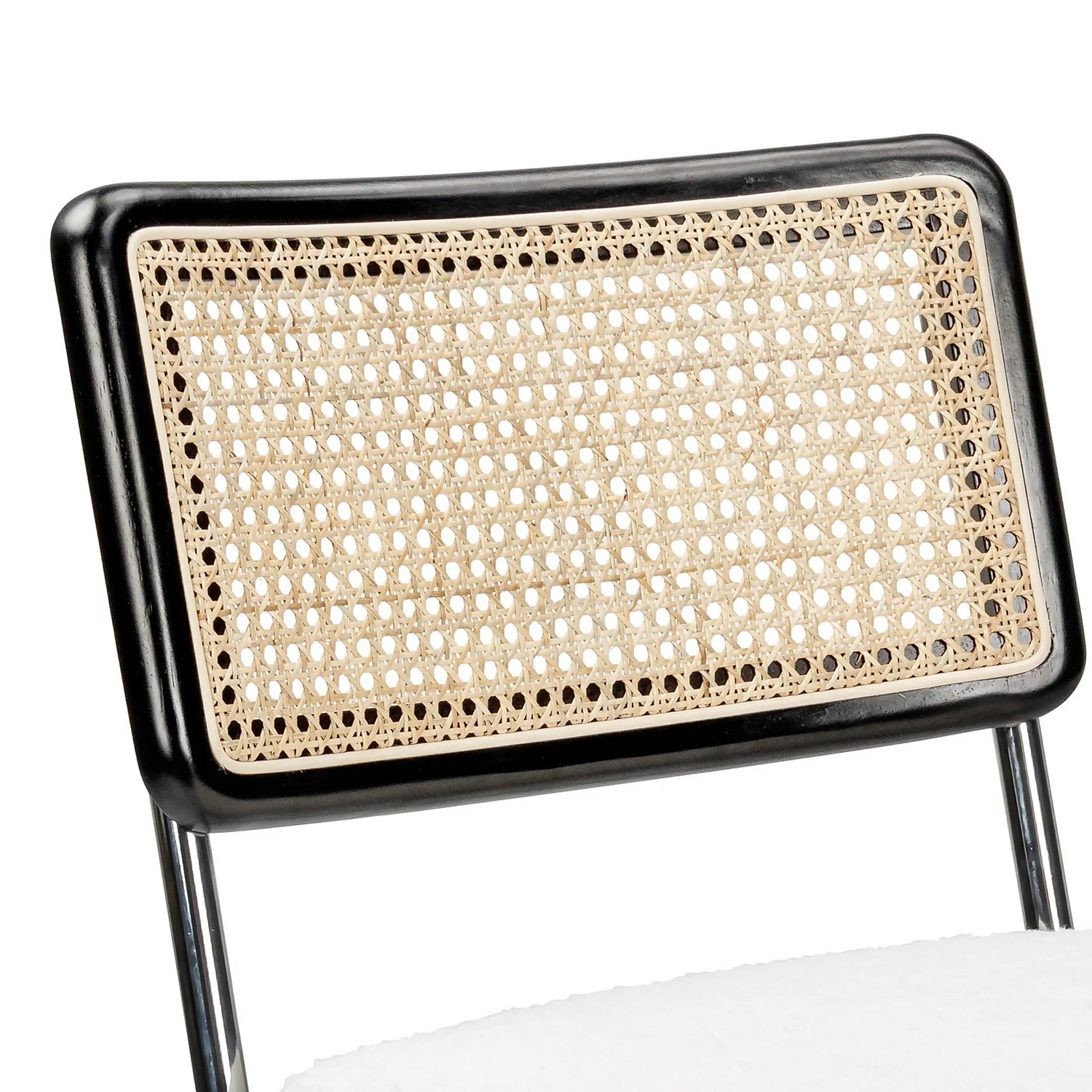 Rory Rattan Back Dining Chair - Set Of 2 - Cream 7 Rory Rattan Back Dining Chair - Set Of 2 - Cream - Image 5