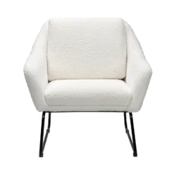 Evelyn Metal Frame Chair - Boucle -Furniture Haven Shop 13863937 1374978553698266