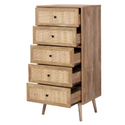 Kubu Rattan 5 Drawer Tallboy -Furniture Haven Shop 13951720 4065019090048294
