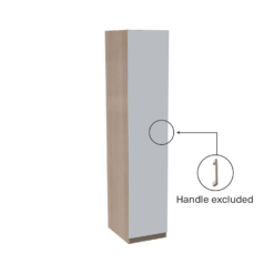 House Beautiful Honest Single Wardrobe, Oak Effect Carcass - Gloss White Slab Door (W) 450mm X (H) 2196mm 9 House Beautiful Honest Single Wardrobe, Oak Effect Carcass - Gloss White Slab Door (W) 450mm X (H) 2196mm -Furniture Haven Shop 13999711 1695005573661715