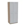 House Beautiful Realm Double Wardrobe, Oak Effect Carcass - White Shaker Doors (W) 900mm X (H) 2196mm -Furniture Haven Shop 13999712 1525005575743754