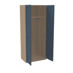 House Beautiful Realm Double Wardrobe, Oak Effect Carcass - Navy Blue Shaker Doors (W) 900mm X (H) 2196mm -Furniture Haven Shop 13999715 9135007592954896