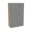 House Beautiful Honest Triple Wardrobe, Oak Effect Carcass - Gloss Grey Slab Doors (W) 1350mm X (H) 2196mm 1 House Beautiful Honest Triple Wardrobe, Oak Effect Carcass - Gloss Grey Slab Doors (W) 1350mm X (H) 2196mm -Furniture Haven Shop 13999735 3645005572834018