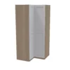 House Beautiful Realm Corner Wardrobe, Oak Effect Carcass - White Shaker Doors (W) 1053mm X (H) 2196mm -Furniture Haven Shop 13999750 4355005574732583