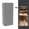 House Beautiful Honest Fitted Look Double Wardrobe, Oak Effect Carcass - Gloss Grey Slab Doors (W) 940mm X (H) 2226mm -Furniture Haven Shop 13999781 5635052690058227