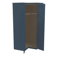 House Beautiful Realm Fitted Look Corner Wardrobe, Oak Effect Carcass - Navy Blue Shaker Doors (W) 1103mm X (H) 2256mm -Furniture Haven Shop 13999801 8485007592861326